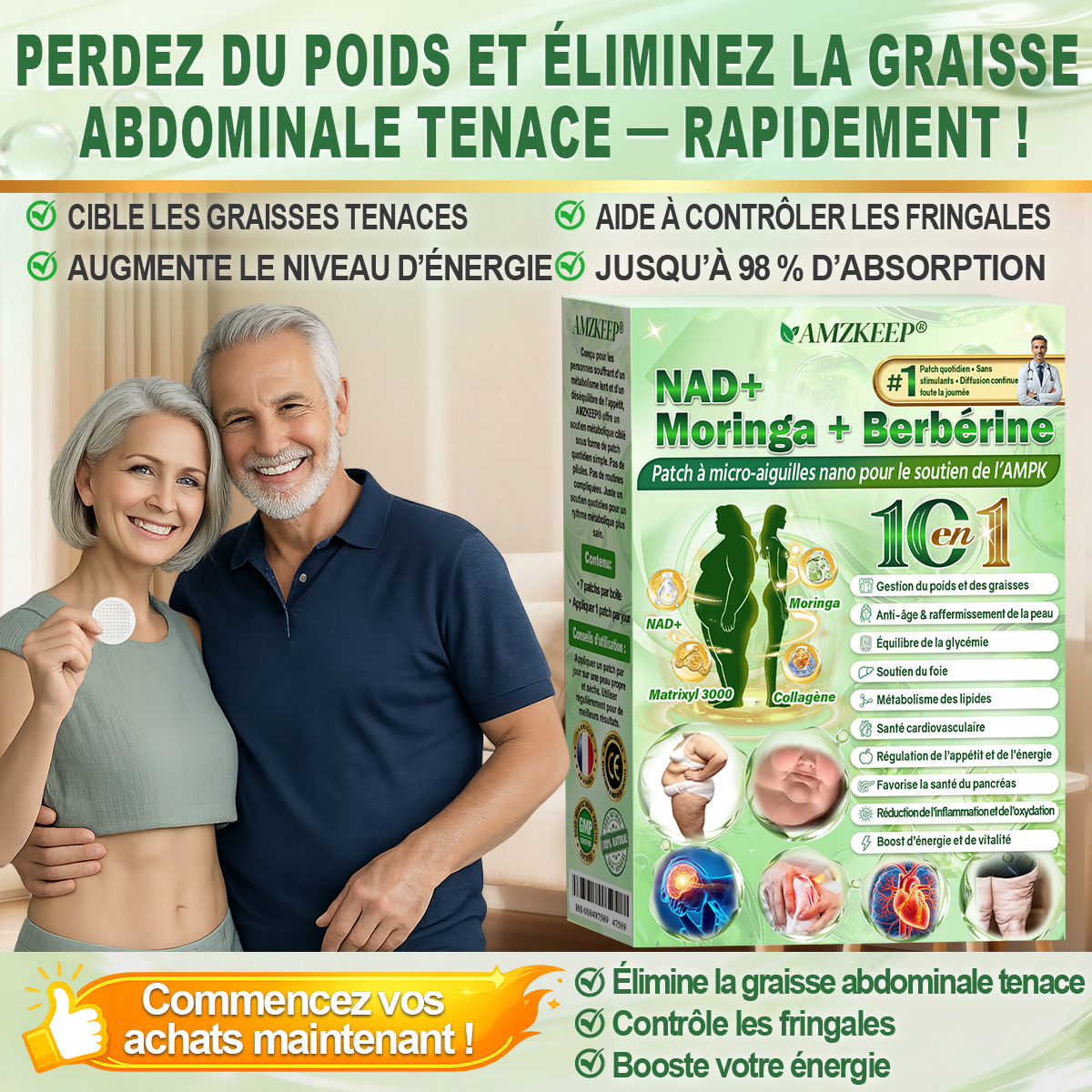 🏥👩‍⚕️𝑷𝒂𝒕𝒄𝒉 𝒏𝒂𝒏𝒐 à 𝒎𝒊𝒄𝒓𝒐-𝒂𝒊𝒈𝒖𝒊𝒍𝒍𝒆𝒔 𝑨𝑴𝒁𝑲𝑬𝑬𝑷® 𝑨𝑴𝑷𝑲 𝑺𝒖𝒑𝒑𝒐𝒓𝒕 1 𝒇𝒐𝒊𝒔 𝒑𝒂𝒓 𝒋𝒐𝒖𝒓 · 𝒆𝒇𝒇𝒆𝒕𝒔 𝒗𝒊𝒔𝒊𝒃𝒍𝒆𝒔 𝒆𝒏 7 𝒋𝒐𝒖𝒓𝒔 𝑨𝒊𝒅𝒆 à 𝒔𝒐𝒖𝒕𝒆𝒏𝒊𝒓 𝒍𝒆 𝒎é𝒕𝒂𝒃𝒐𝒍𝒊𝒔𝒎𝒆, 𝒍𝒂 𝒈𝒆𝒔𝒕𝒊𝒐𝒏 𝒅𝒖 𝒑𝒐𝒊𝒅𝒔, 𝒍’é𝒒𝒖𝒊𝒍𝒊𝒃𝒓𝒆 𝒈𝒍𝒚𝒄é𝒎𝒊𝒒𝒖𝒆, 𝒍𝒂 𝒔𝒂𝒏𝒕é 𝒄𝒂𝒓𝒅𝒊𝒐𝒗𝒂𝒔𝒄𝒖𝒍𝒂𝒊𝒓𝒆 𝒆𝒕 𝒍𝒆 𝒄𝒐𝒏𝒇𝒐𝒓𝒕 𝒂𝒓𝒕𝒊𝒄𝒖𝒍𝒂𝒊𝒓𝒆.