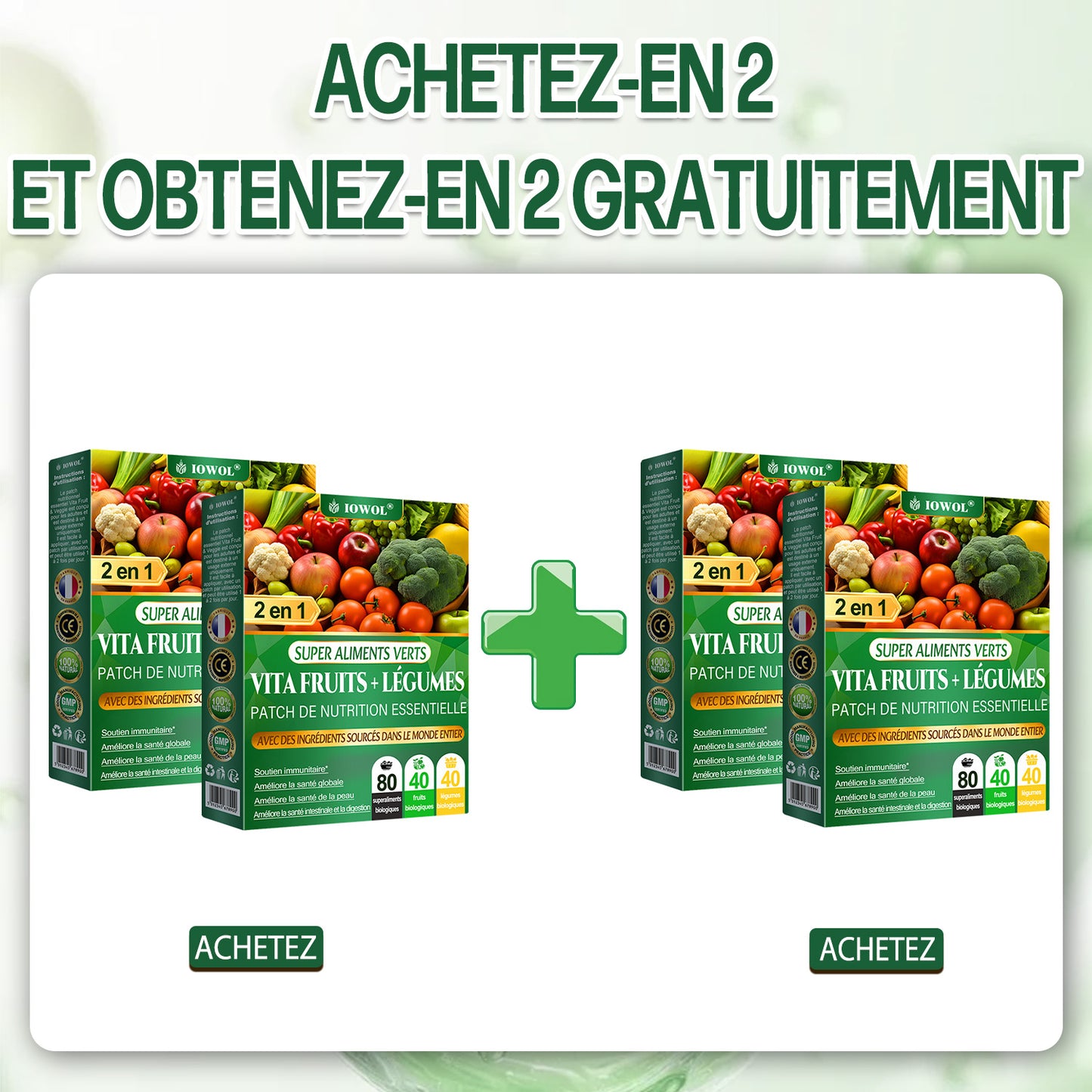 Patch nutritionnel essentiel Vita Fruits et Légumes