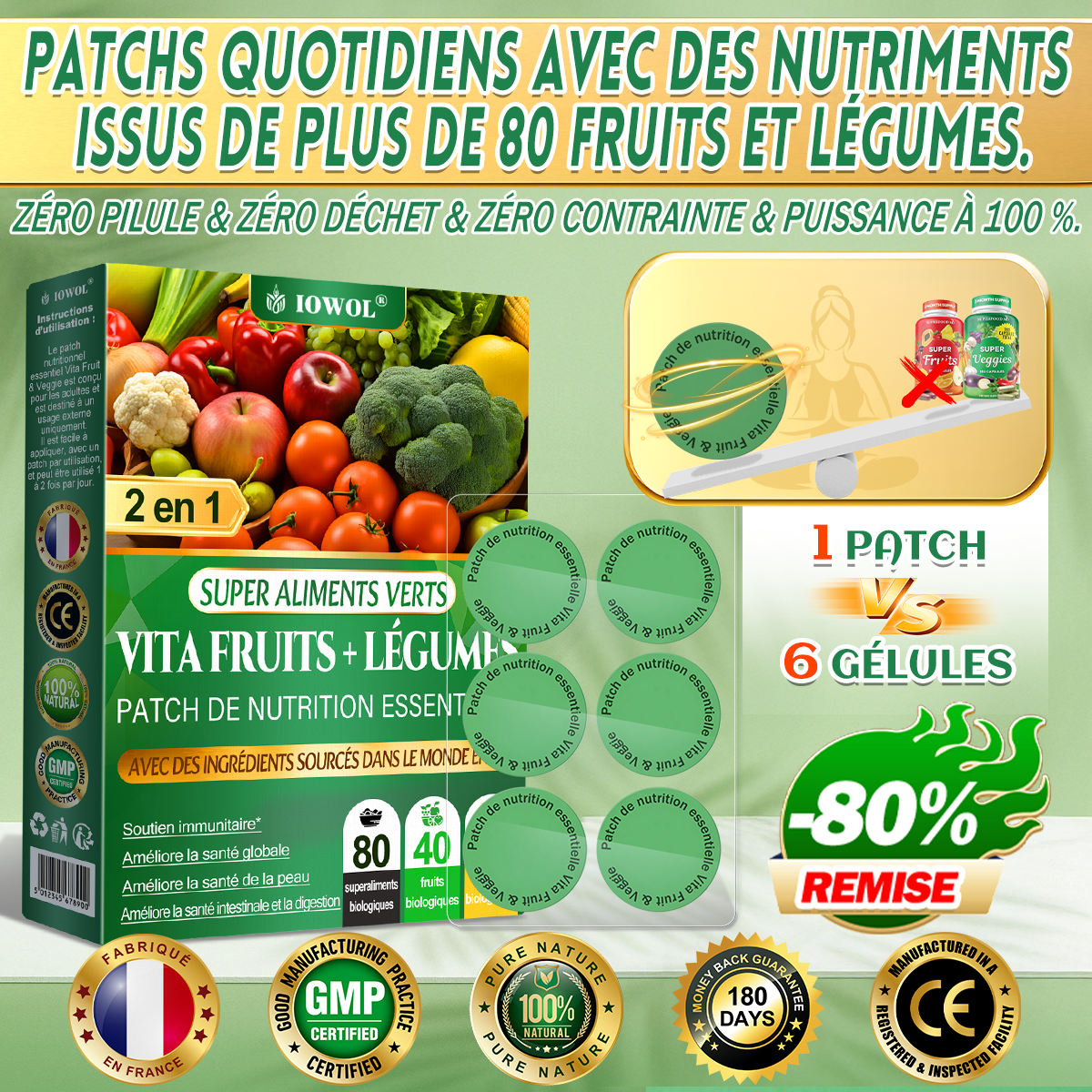 Patch nutritionnel essentiel Vita Fruits et Légumes