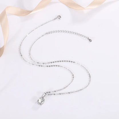 FIRERING Authentic 1-2ct Oval Moissanite Pendant Necklace with Certificate Passed Diamond Test Women Jewelry Gift S925 Silver